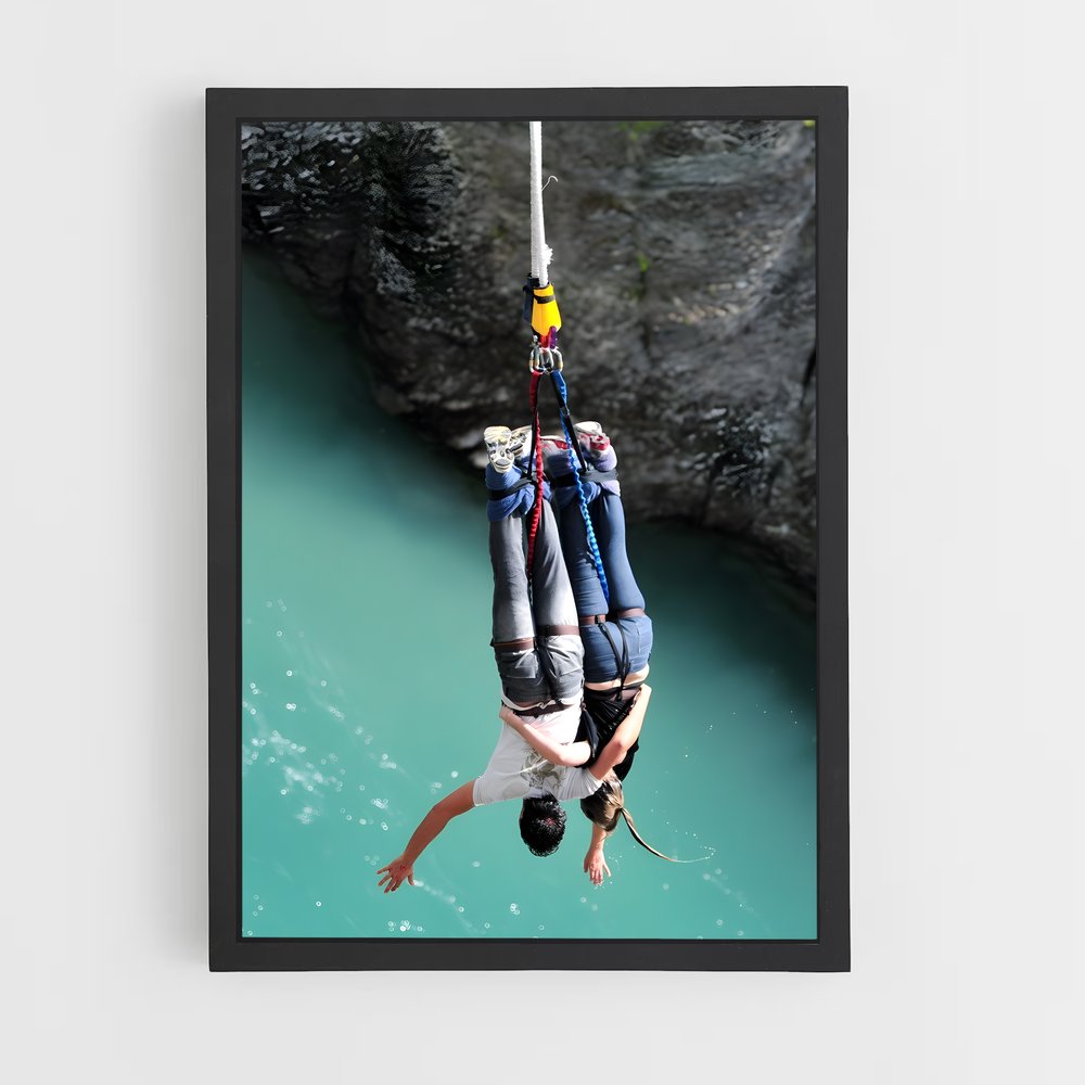 Poster Suspendu au Lieu de l'Eau – affiche Saut à l’élastique (vue 2)